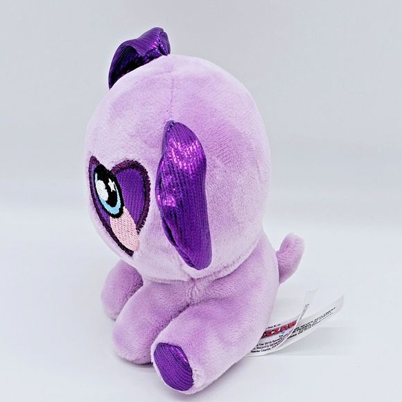 Squeezamals 3Deez Scented Slow Rise Foam Brennan Dog 4" Purple Stuffed Animal - Picture 6 of 6